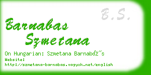 barnabas szmetana business card